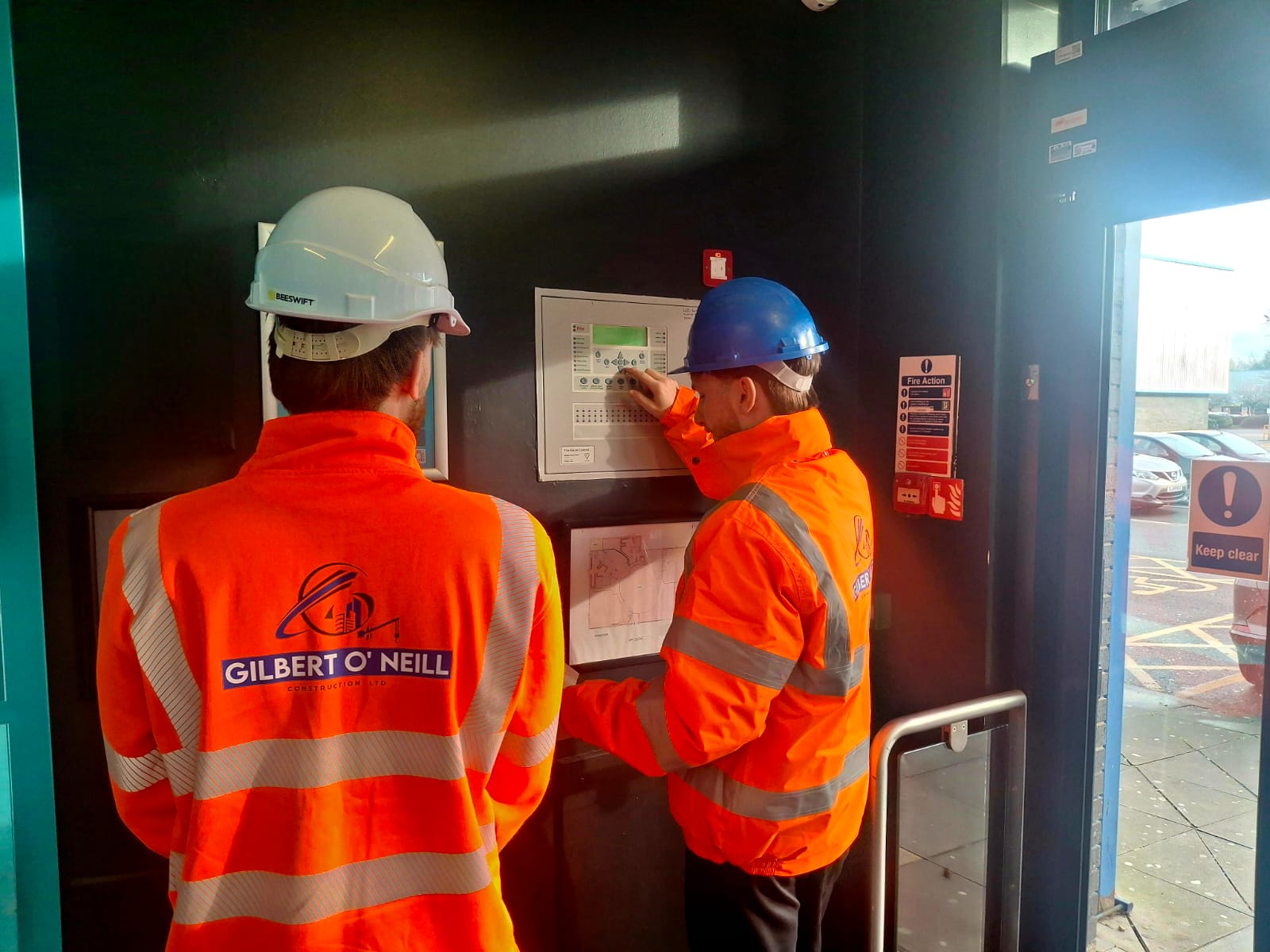 Commercial repair team at work