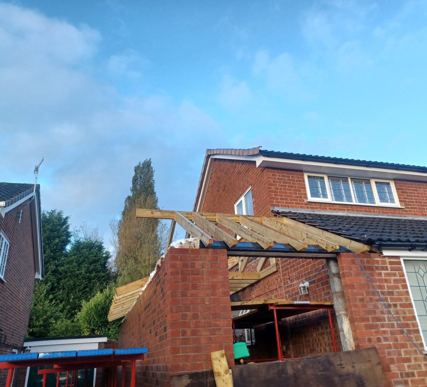 A Gilbert O’Neill home extension under construction